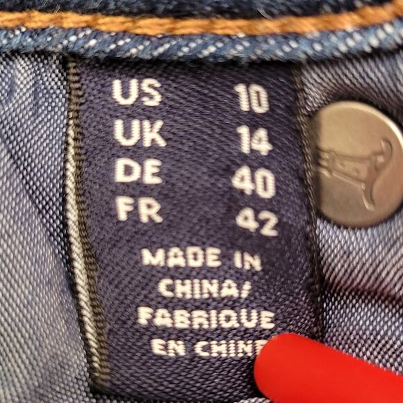 Lands' End Jeans Women's Size 10 Blue Mid Rise Bootcut Denim Stretch Faded - Picture 11 of 13